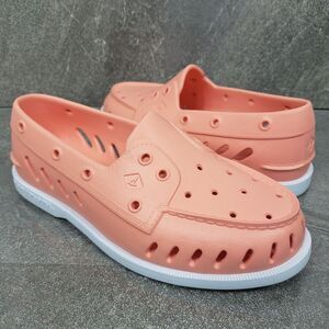 Sperry Top Sider Shoes Womens 8 M Peach Authentic Original Float Slip-On